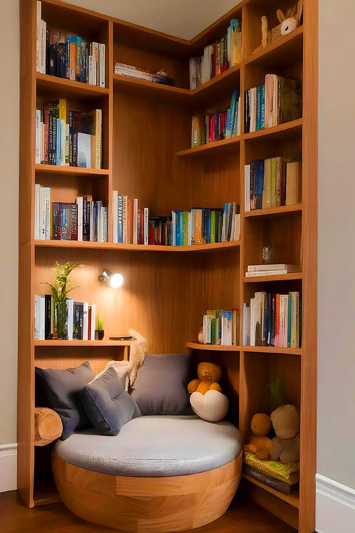 نشیمن دنج و مدرن کتابخوانی