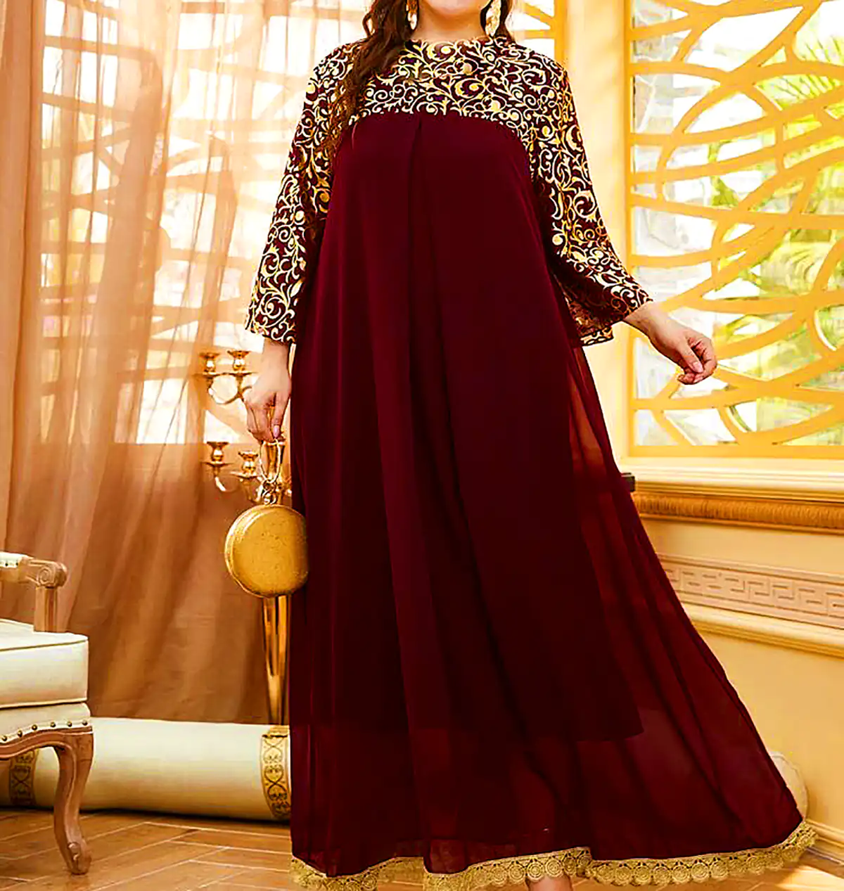 پیراهن بلند طرحدار زنانه
