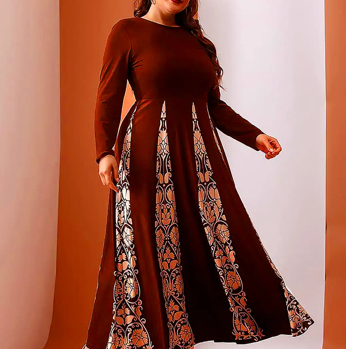 پیراهن بلند طرحدار زنانه
