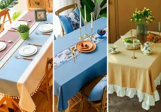 رومیزی پارچه‌ای شیک و زیبا