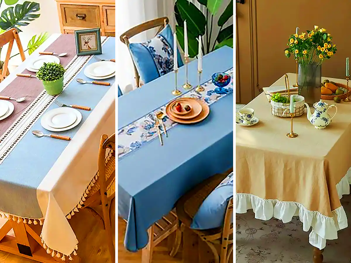 رومیزی پارچه‌ای شیک و زیبا