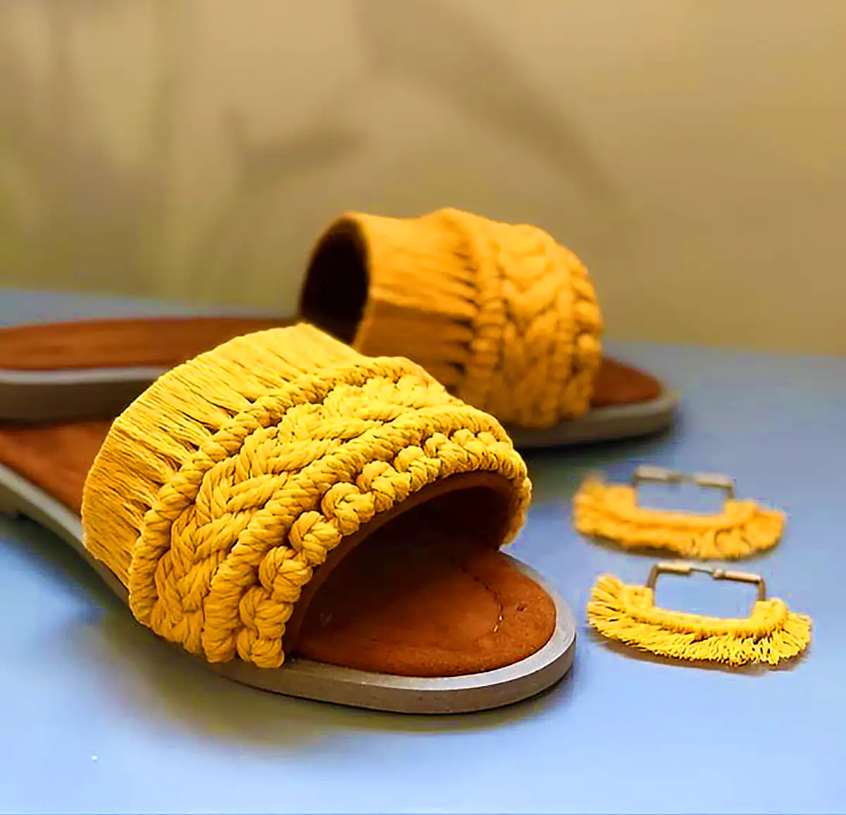 صندل مکرومه گیس بافت
