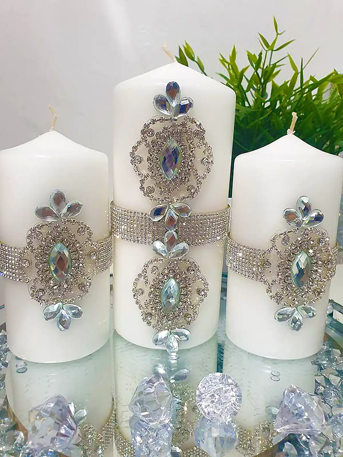 شمع دکوری کریستالی