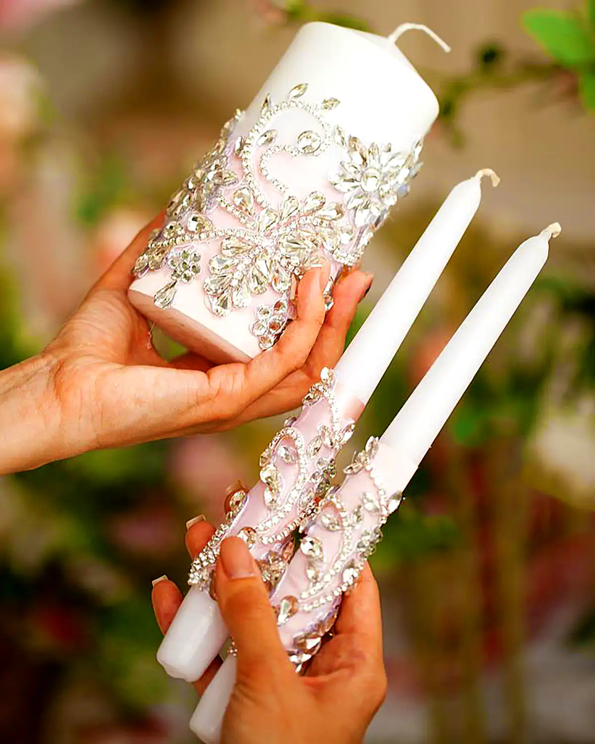 شمع دکوری کریستالی