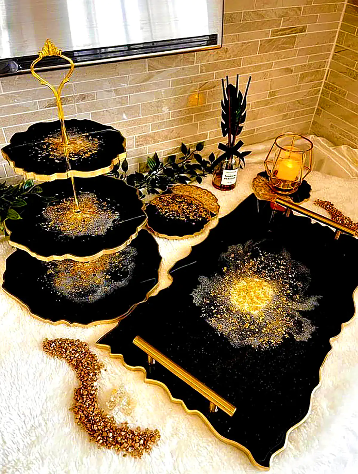 شیرینی خوری رزینی دو طبقه