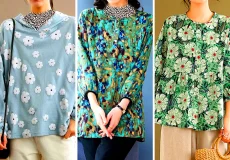 شومیز نخی گلدار زنانه
