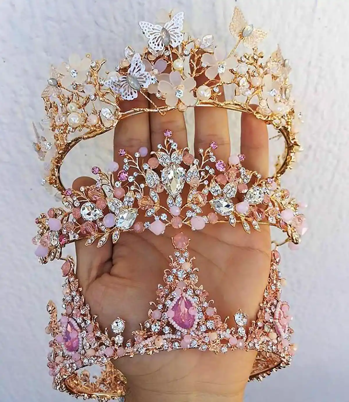 تاج کریستالی ساده عروس