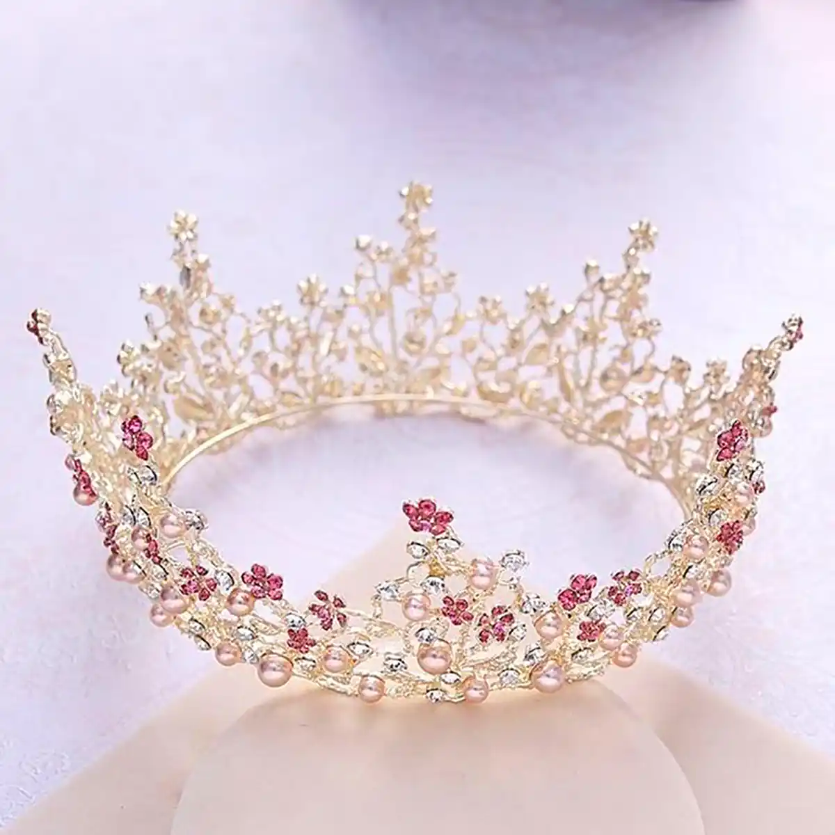 تاج کریستالی ساده عروس