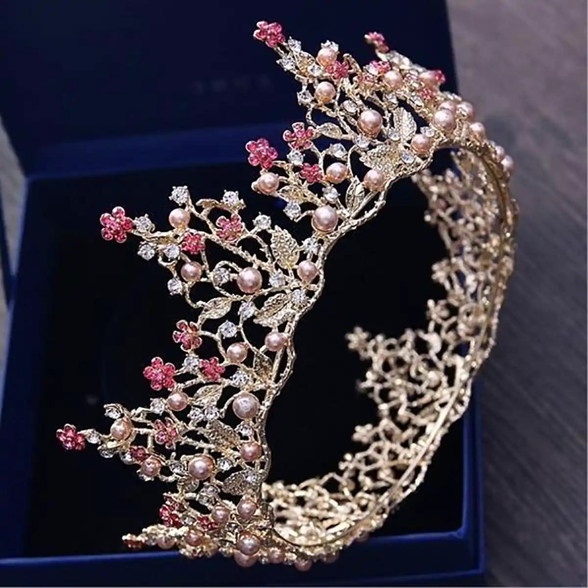 تاج کریستالی ساده عروس