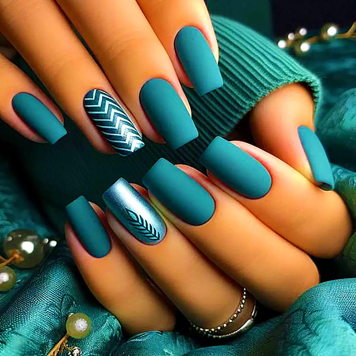 طرح ناخن سبز باکلاس ۲۰۲۴