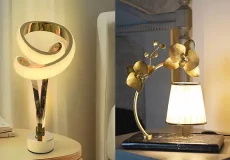 آباژور مدرن رومیزی + فضایی گرم و دلنشین با آباژور مدرن رومیزی لاکچری