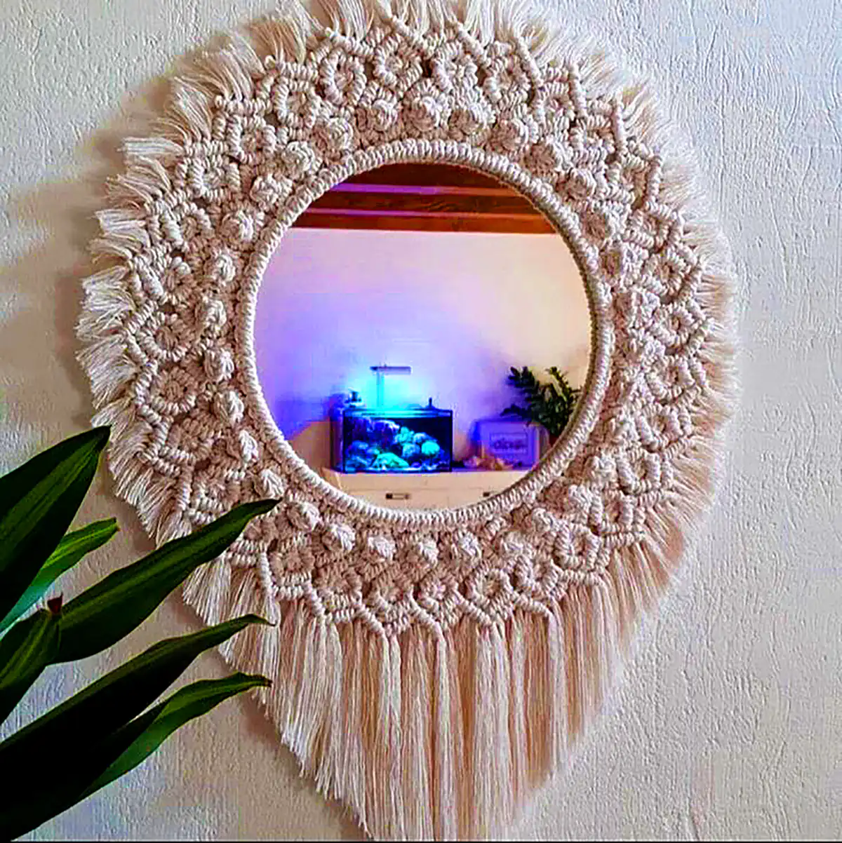 آینه مکرومه خورشیدی