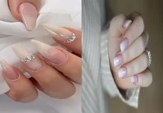 امبره ناخن سفید هلویی + ترکیب سفید و رنگ هلویی یا همون امبره ناخن سفید هلویی اون‌قدر خاص و منحصر‌به‌فرده که واقعاً نمی‌تونی ازش دل بکنی یه سر به مدلای اینجا بزن ایده بگیری