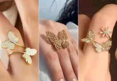 انگشتر پروانه ای طلا شیک