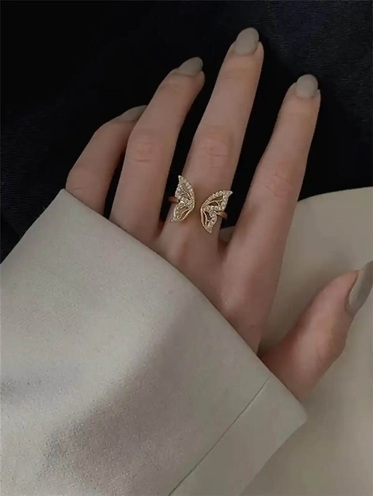 انگشتر پروانه ای طلا شیک