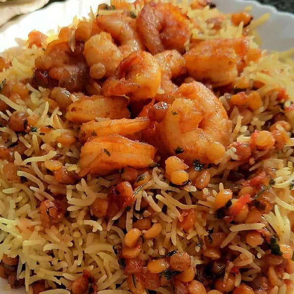 طرز تهیه بریانی میگو بندری بریانی میگو عربی طرز تهیه بریانی چابهاری طرز تهیه بریانی پاکستانی