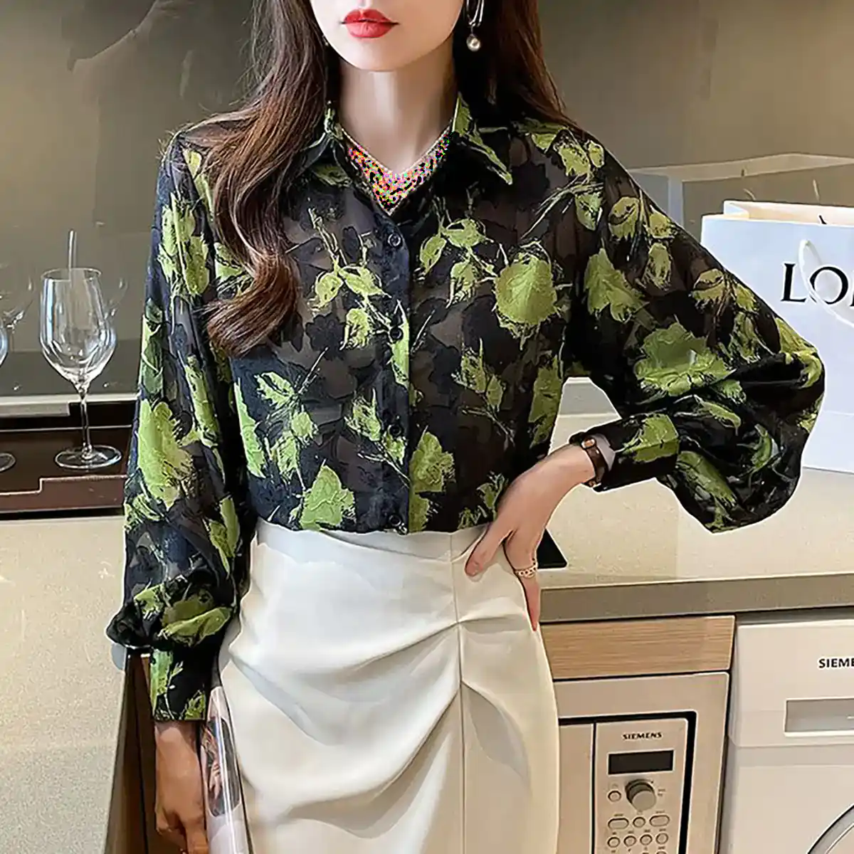 بلوز طرحدار شیک زنانه