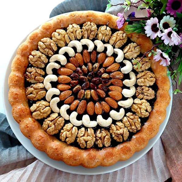 طرز تهیه کیک آجیلی خانم احدی کیک آجیلی به خانه برمیگردیم کیک آجیلی شف طیبه کیک مغزدار موز و گردو طرز تهیه کیک مغزدار شکلاتی