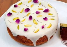 طرز تهیه کیک خامه و زعفران