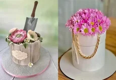 کیک مدل گلدان + جدید ترین کیک مدل گلدانی برای مراسمات شما