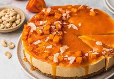 طرز تهیه چیزکیک خرمالو