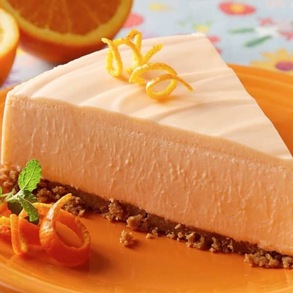 طرز تهیه چیز کیک پرتقالی