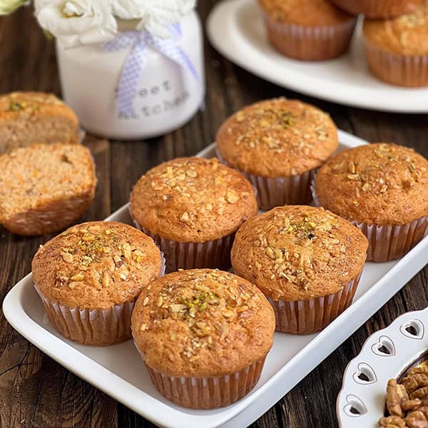 طرز تهیه کاپ کیک هویج و گردو