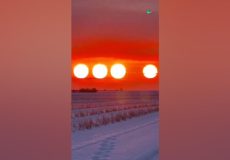 رؤیت ۴ خورشید بر فراز آلاسکا