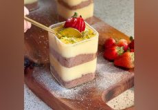 طرز تهیه دسر کاسترد بیسکوئیتی ساده و مجلسی