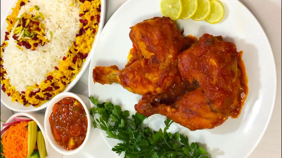 طرز تهیه زرشک پلو با مرغ رستورانی سس دار مجلسی و خوشمزه / چلو مرغ رستورانی