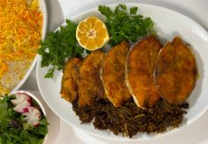 طرز تهیه ماهی سرخ شده مجلسی بدون بوی زهم به همراه حشو / ماهی سرخ شده رستورانی