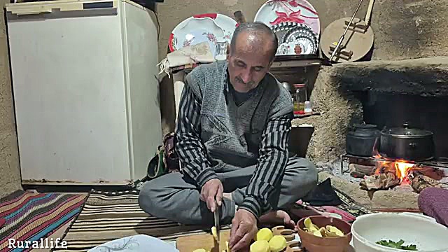 غذای روستایی در ایران؛ پخت تاس کباب سنتی و خوشمزه در روستا