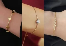 دستبند طلا شیک و ظریف دخترونه