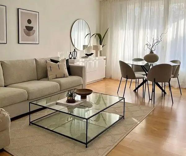 دیزاین پذیرایی مستطیل + دکوراسیون فوق‌العاده با دیزاین های ترند پذیرایی مستطیل 