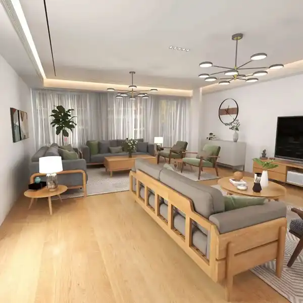 دیزاین پذیرایی مستطیل + دکوراسیون فوق‌العاده با دیزاین های ترند پذیرایی مستطیل 