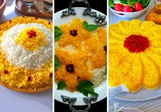 دیزاین برنج مجلسی زعفرونی