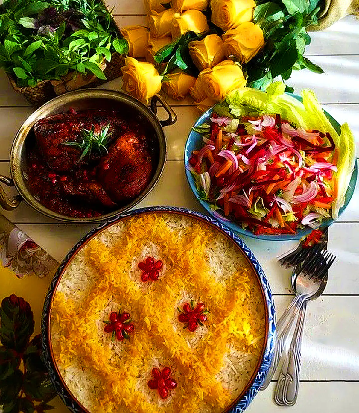 دیزاین برنج مجلسی زعفرونی