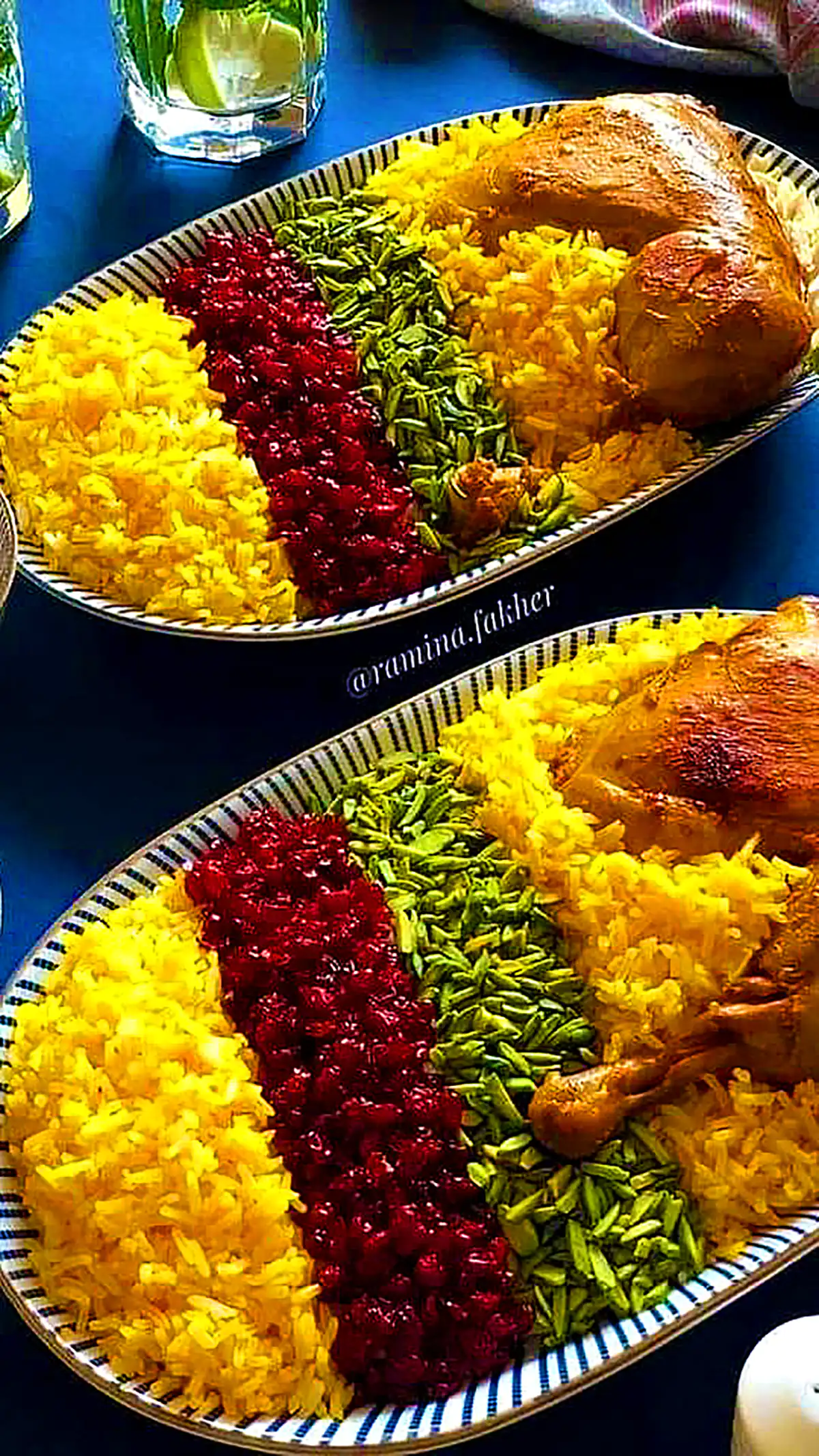 دیزاین برنج مجلسی زعفرونی