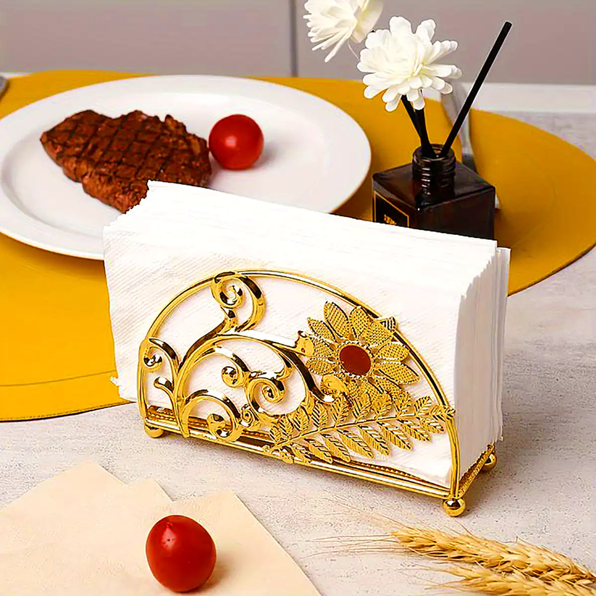 استند فلزی دستمال کاغذی