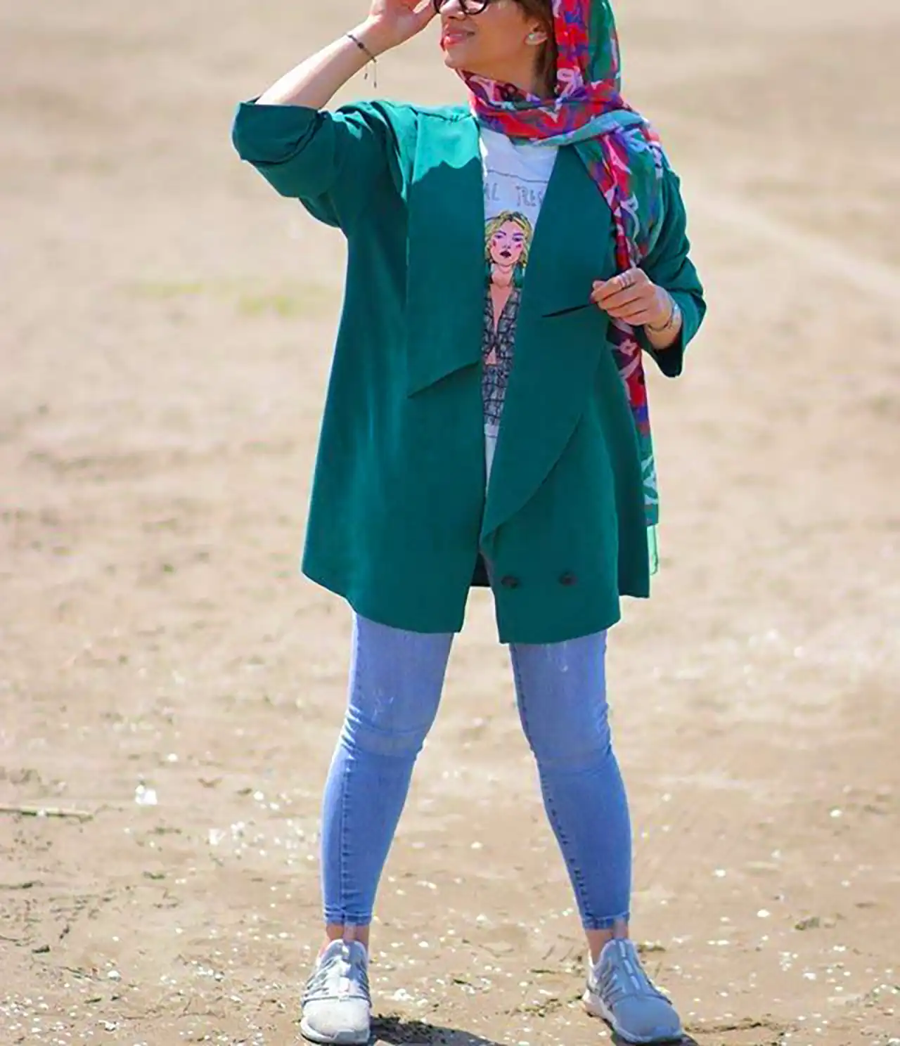 استایل زنانه با رنگ سبز