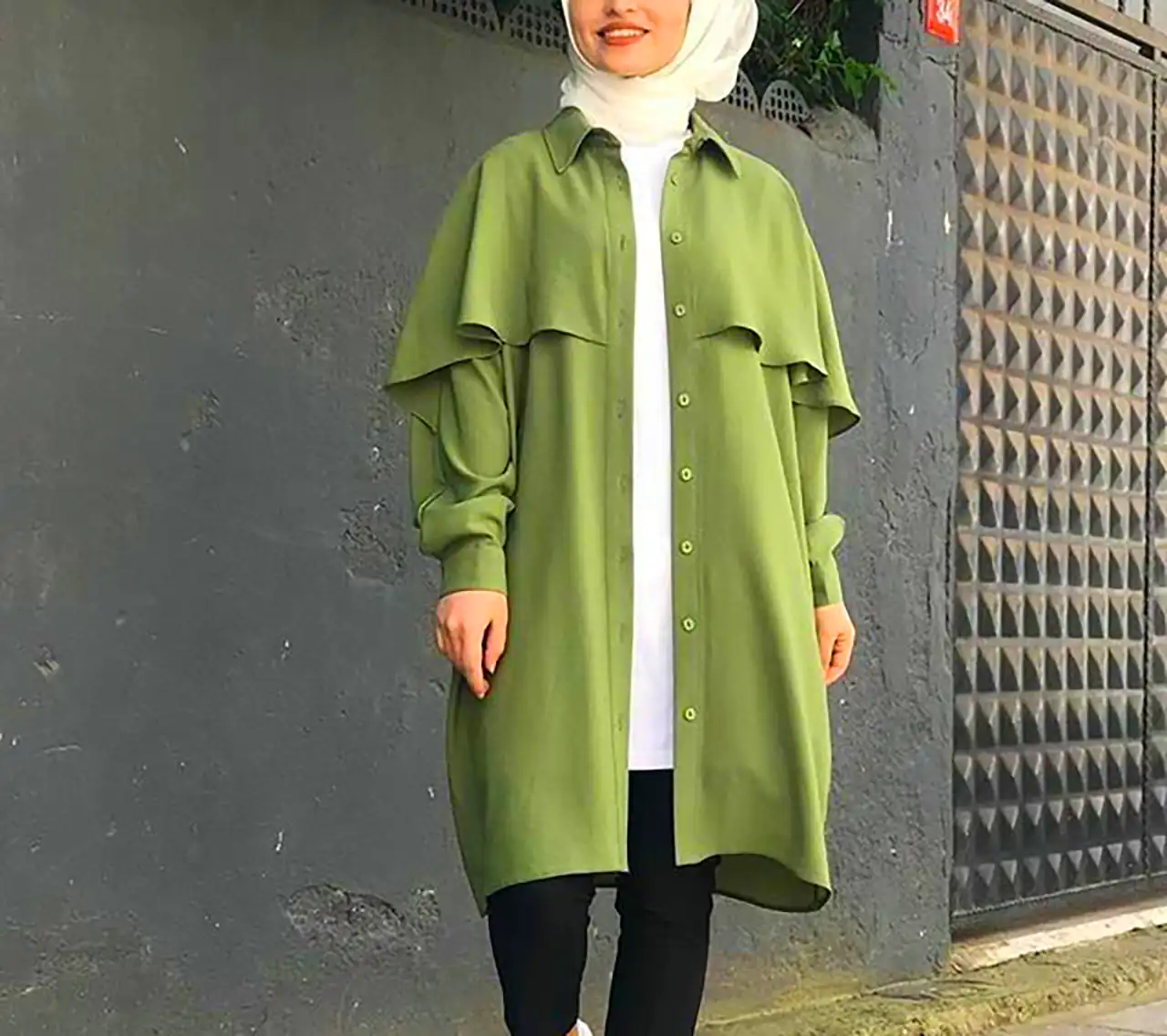 استایل زنانه با رنگ سبز