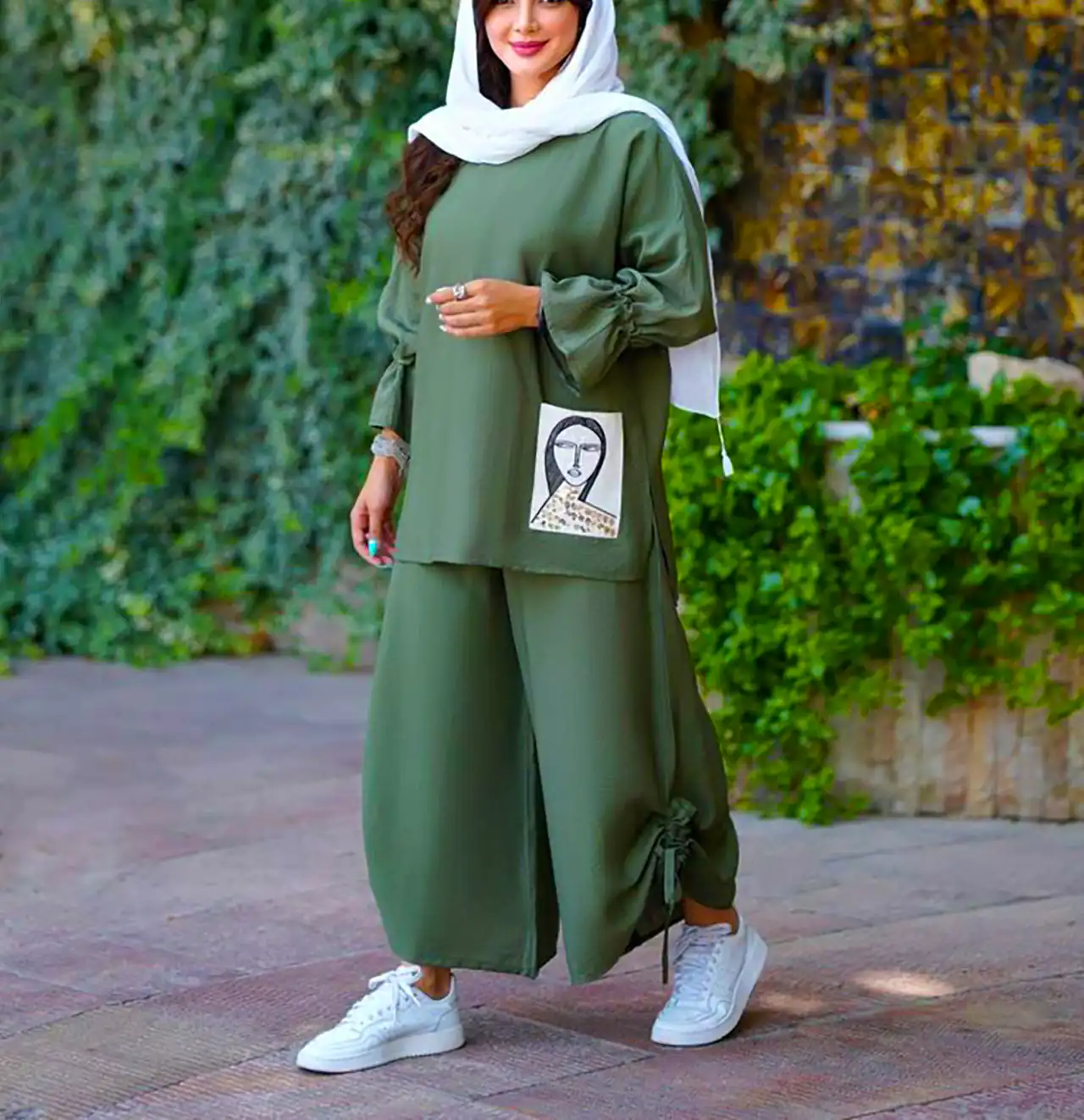 استایل زنانه با رنگ سبز