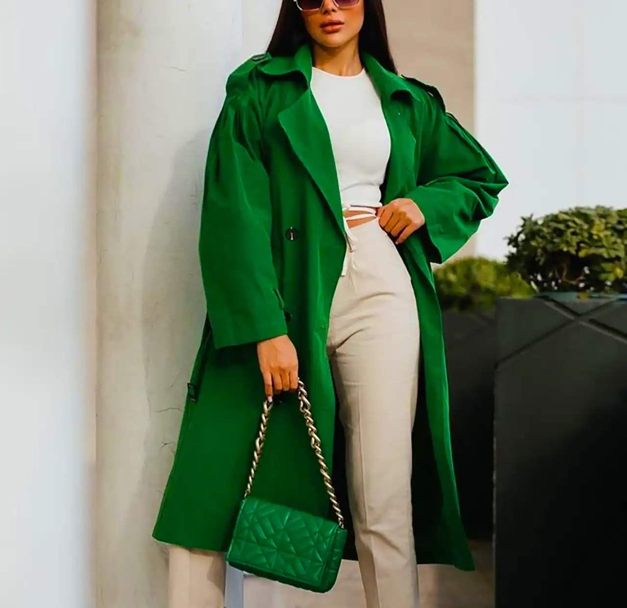 استایل زنانه با رنگ سبز