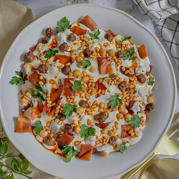 طرز تهیه فته لبنانی