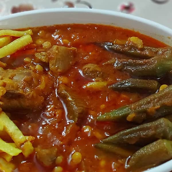 طرز تهیه خورشت بامیه با لپه و گوشت طرز تهیه قیمه لعاب دار فیلم خورش قیمه بامیه طرز تهیه خورشت بامیه با لپه و مرغ