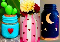 گلدون شیشه ای دست ساز