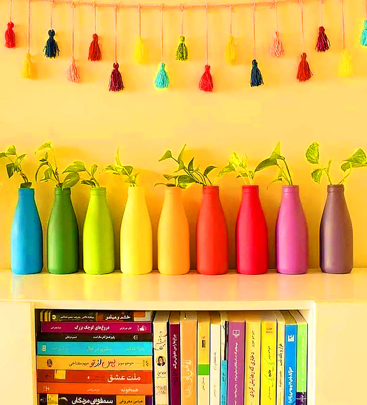 گلدون شیشه ای دست ساز