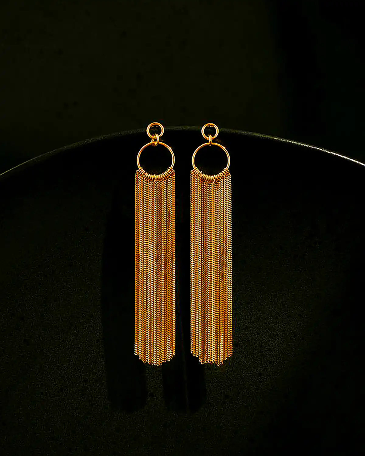 گوشواره شرابه ای طلا