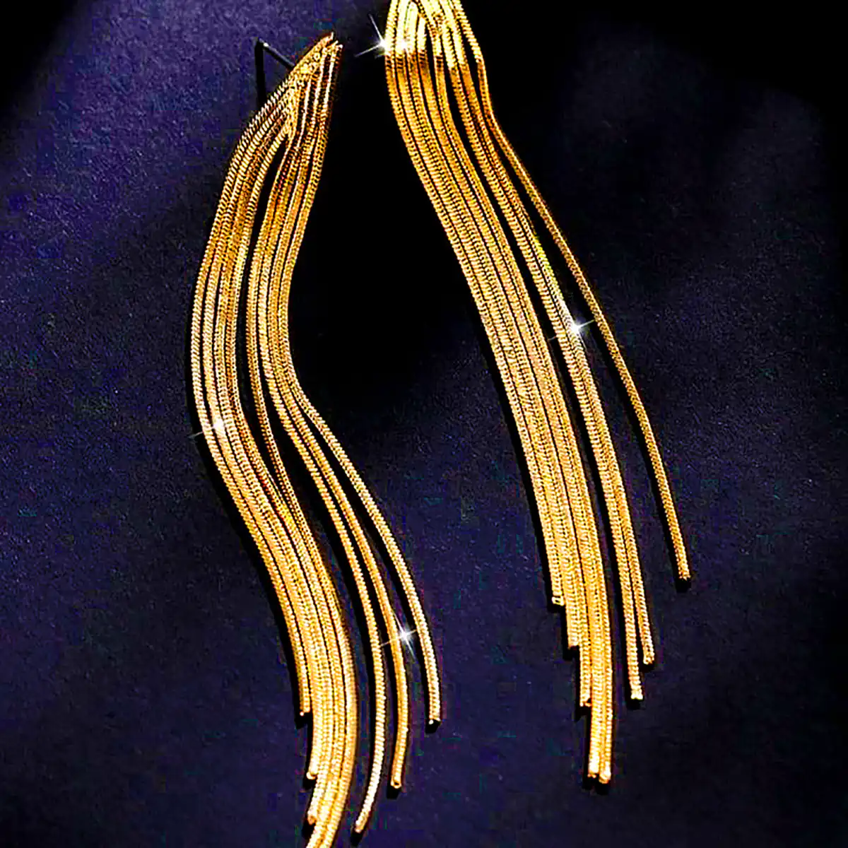 گوشواره شرابه ای طلا