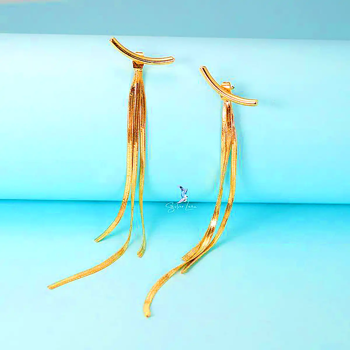 گوشواره شرابه ای طلا